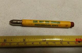 Vtg Earl May Seed Co Shenandoah Iowa Maygold Seed Corn Advertising Bullet Pencil