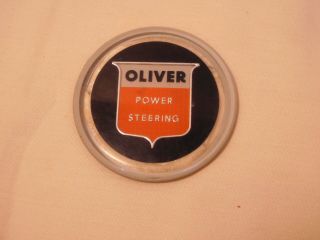 Vintage Oliver Farm Tractor Power Steering Wheel Hard Plastic Horn Cover