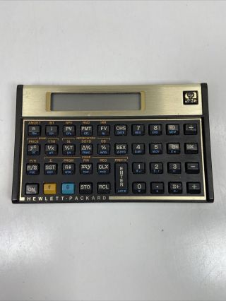 Vintage Usa Made Hewlett Packard Hp 12c Financial Calculator -