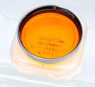 Leica Leitz Orange Or Filter - Summarit 5cm F/1.  5 50mm Lens - Xoozy - E41 Screw
