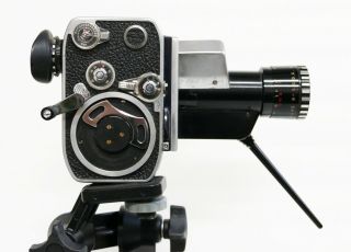 Bolex Zoom Reflex P1 8mm Cinema Camera W/ Som Berthiot Pan Cinor 8 40mm Lens