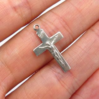 925 Sterling Silver Vintage Crucifix Cross Small Pendant