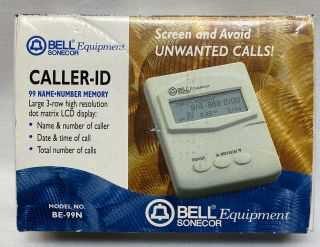 Bell Equipment Sonecor Caller Id Be - 99n Lcd 99 Name Number Date Time Memory