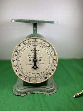 Universal Household Scale Landers Frary Clark 24 Lb By Ozs Vintage Rustic Decor