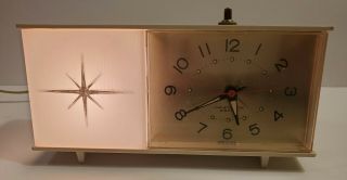 Vintage Westclox Moonbeam Nite - Lite Electric Alarm Clock