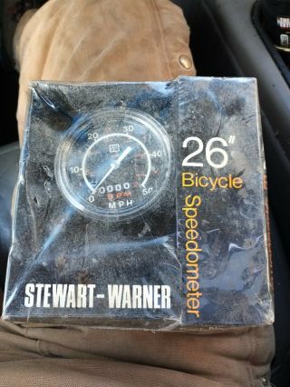 Vintage Nos Stewart Warner 26 " Bicycle Bike Speedometer Part No 737 - F