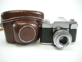 Vintage Zeiss Ikon Contaflex 35mm Slr Film Camera W/tessar 50mm F2.  8 Lens
