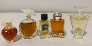 5 Vintage Miniature Perfume Nina Ricci,  Chanel No 5,  Champs Elysees,  Maroc