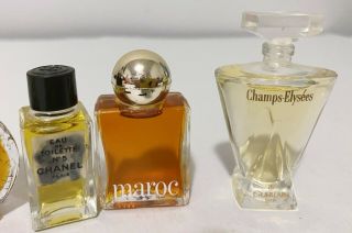 5 Vintage Miniature Perfume Nina Ricci,  Chanel No 5,  Champs Elysees,  Maroc 3