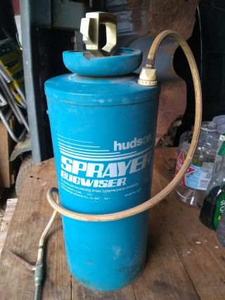 Vintage Hudson Bugwiser Galvanized Pump Sprayer - Pesticide / Weed / Fertilizer