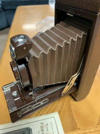 Very Brown No.  1a Pocket Kodak Folding Camera With Case And Instruc.  C.  1927