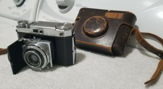 Vintage Kodak Retina Ii Compur - Rapid 35mm Film Camera With Leather Case