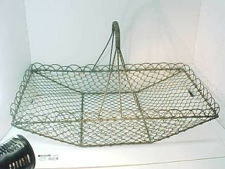 Fabulous Vintage French Style Metal Wire Flower Or Fruit Basket With Handle