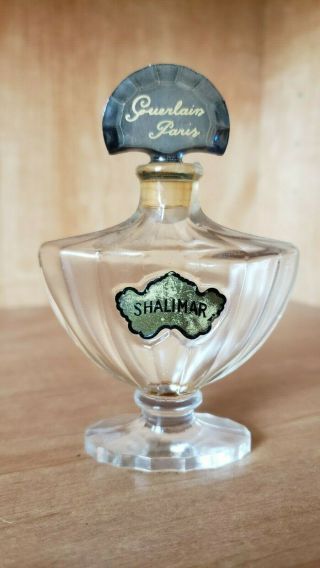 Vintage Guerlain Paris Shalimar Empty Perfume Bottle 1/2 Oz