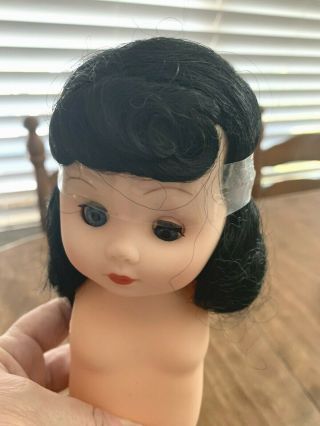 Vintage 1988 Fibre Craft Blinking Blue Eyed Dark Haired Doll Body and Head Parts 2