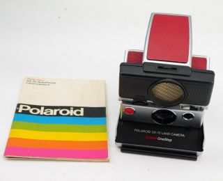 Polaroid Sx - 70 Autofocus Land Camera Sonar Onestep,  Red - Wb