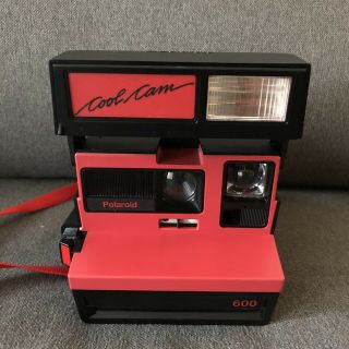 Polaroid Cool Cam Red 600 Instant Film Camera With Strap - Turns On -