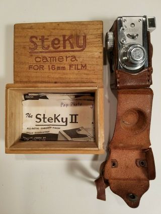 Vintage Steky Subminiature Camera For 16mm Film - - Great Set