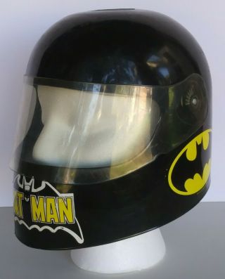Vintage Batman Ertl Usa Kids Pretend Play Motorcycle Race Helmet Costume