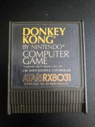 Donkey Kong By Nintendo Rx8031 Cartridge For Atari 8 - Bit 400/800/xl/xe