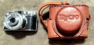 Mycro Iiia Miniature Camera With Leather Case Japan