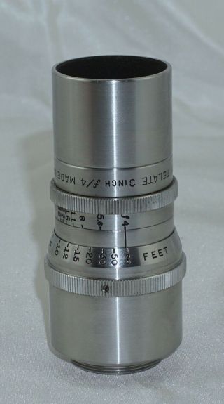 Bell & Howell Telate 3 Inch F4 C Mount Cine Camera Lens