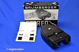 Serviced 1950s Brumberger 3d Realist Stereo Viewer Stereoviewer W/ Box & Slides