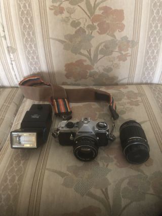 Pentax Me 35 Mm Film Camera With Accessories