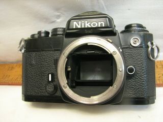 Vintage Nikon Model FE 35mm SLR Film Camera Black Body Only 2