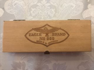 Vintage Eagle Brand No 999 Shaving West Germany Wooden Box