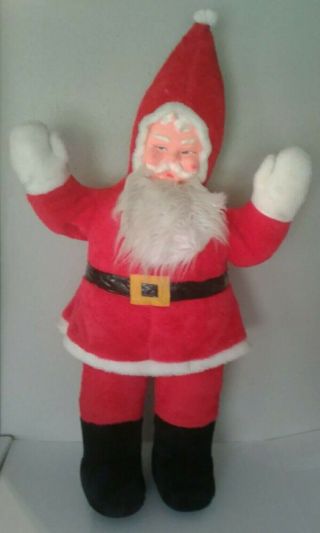 Vintage Large Plush Stuffed Santa Claus Ace Novelty 50 "