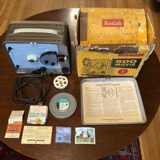 Vintage Eastman Kodak Brownie 500 Model 189 8mm Film Movie Projector