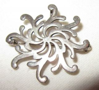 Vintage Pin / Pendant Sterling Marked H & H? H & A? Brooch Ornate Design
