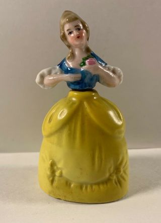 Antique Miniature German Perfume Bottle Figural Porcelain Lady Victorian Woman