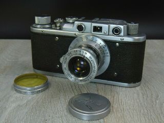 Zorki - 1 lens Industar 22 f3.  5/50mm Red P vintage Soviet Era Rangefinder Camera 2