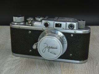 Zorki - 1 lens Industar 22 f3.  5/50mm Red P vintage Soviet Era Rangefinder Camera 3