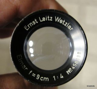 Leitz Leica Elmar F=90mm 1:4 Lens
