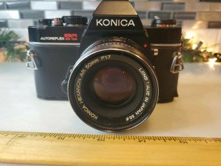 Vintage Konica Autoreflex Tc 35mm Camera Hexanon Ar 50mm Lens Japan Good