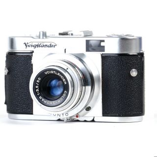 :voigtlander Vito B 35mm Film Camera W/ Color Skopar 50mm F3.  5 Lens [ex,  ]