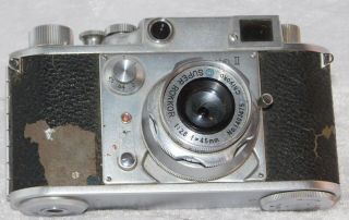 Vtg Minolta Model Ii 35 Rangefinder Rokkor 45mm F/2.  8 Lens Camera