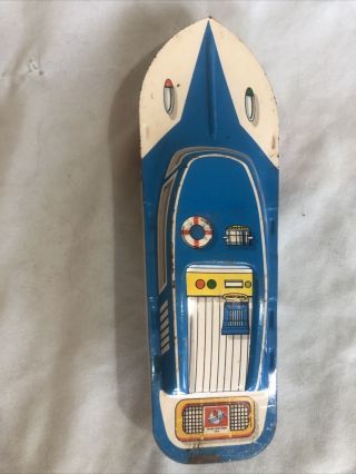 Vintage Ohio Art Tin Litho Us Coast Guard Boat 98 - F175