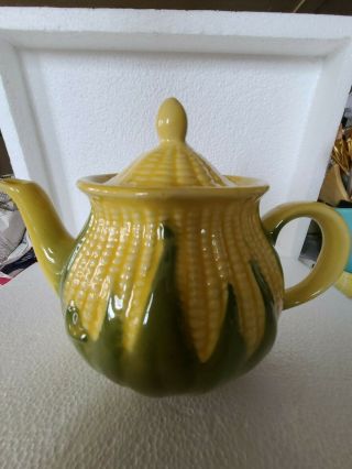Vintage Shawnee Corn King Pottery Teapot W Lid 75 Apprx 7 " Tall