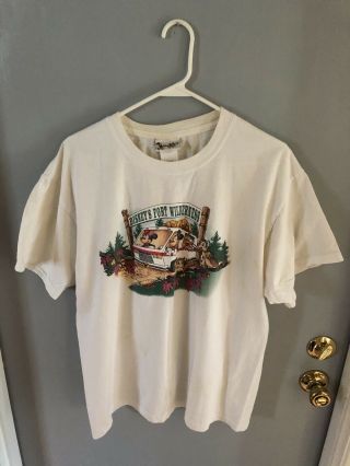 Rare Vtg Walt Disney World Fort Wilderness Resort Mickey Mouse T - Shirt 80’s M