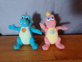 Vintage Dragon Tales 6 " Plush Ord & Cassie Flap Wing Dragons