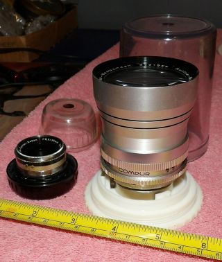 Schneider Retina - Tele - Xenar F:4/135 Mm & Xenon F 5.  6 35mm Camera Lenses W/cases