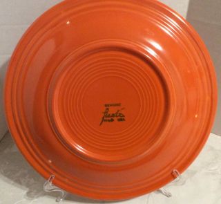Vintage Fiestaware Dark Red Orange Dinner Plate 10 1/4” Fiesta 2