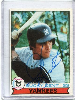 1979 Topps - Bucky Dent - Hand Signed Autograph Vintage Card - Yankees