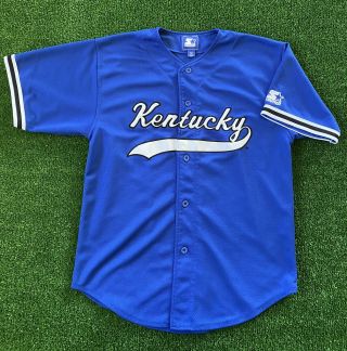 Vintage University Kentucky Wildcats Starter Baseball Jersey Men’s Sz Medium 90s