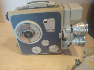 VINTAGE EUMIG C3 M 651 8mm FILM MOVIE CAMERA IN CARRY CASE WITH ORANGE FILTERS 3