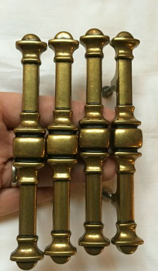 4 Vintage 234 - 1 Brass Plated Ornate Drawer Cabinet Door Pull Handle